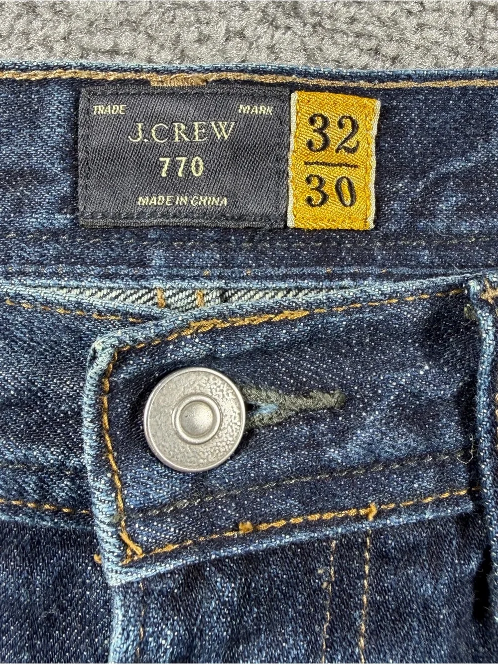 J Crew 770 Jeans 32x30 Fits 34x30 Mens Sutton Wash 37875 Whiskering Distressed